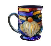 Coffee Cup | 3D Gnome Book Hand-Painted Ceramic Drinking Mug | Fun Tea Cup - for Family Tea Chocolate Beverages Birthdays Home Indoor Travel Outdoor Office