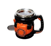 Coffee Cup - 400ml Fun Chainsaw Design Water Drinkware, Stainless Steel Tea Cups, Travel Mug for Women Men Home Kitchen Bar Birthday Christmas Office Home