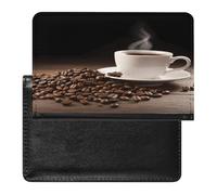 Coffee Cup And Coffee Bean Passport Holder Vaccine Card Holder Travel Document Organizer Credit Card Organizer for Women/Men
