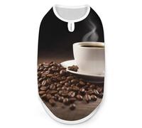 Coffee Cup and Coffee Beans Dog Shirt Quick Dry Breathable Pet T-Shirt Soft Stretchy Sleeveless Vest Dog Apparel L