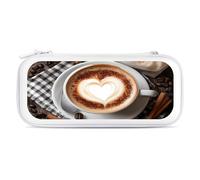 Coffee Cup and Coffee Beans on Old Wooden Table Carry Case for Switch Carrying Cover Storage Bag Protective Accessories Travel White-Style