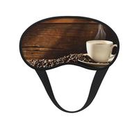 Coffee Cup and Coffee Beans Polyester Sleep Mask,Light Blocking Sleep Eye Mask,Night Sleeping Mask, Eye Blinder