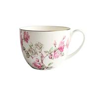 Coffee cup Bone China Coffee Mug Ceramic Creative Rose Bird Flower Pattern Milk Cereal Cup Tea Instant Noodles Bowl Drinkware (Color : B)