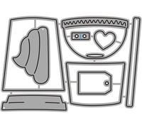 Coffee Cup Die Cut for Card Making, Coffee Cup Metal Cutting Dies Congratulations Die Cuts Happy Birthday Embossing Stencils Template for DIY Scrap-Booking Decor Wedding Art Blessing Card