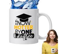 Coffee Cup - Doctor Hat Mug | Hat Mug - Funny Hotter by Degree Printed Cup with Comfortable Handle and Glossy Finish Perfect PhD Gift for Office Or Home Use