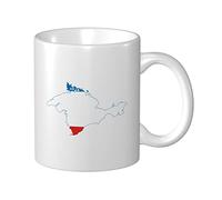 Coffee Cup Flag Map of Crimea Ceramic Cups Personalised Kitchenware Ceramic Mug, for Work, Hot Drinks, Household, 330ml