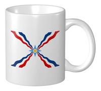 Coffee Cup Flag of The Assyrians (No Assur) Ceramic Cups Kitchenware Novelty Ceramic Mug, for Office, Men, Women, 330ml