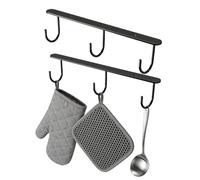 Coffee Cup Holder Under the Shelf - Pack of 2 Robust, Heavy Duty Stainless Steel Hooks, Coffee Cup Holder as Kitchen Utensils, for Bathroom, Kitchen, Cupboard, Entrance, Studio
