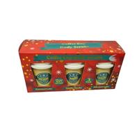 Coffee Cup Inspired Body Scrub Gift Set with Caramel Latte Vanilla Mocha Hazelnut Latte Fragrances Gentle Exfoliating Skin Care Trio for Daily Body Cleansing