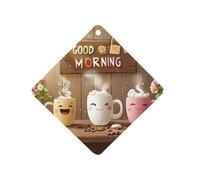 Coffee Cup Kitchen Car Air Freshener Hanging Aromatherapy Tablets Rearview Mirror Pendant Car Accessories