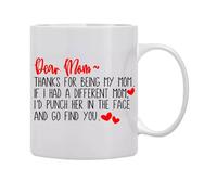 Coffee Cup Mom - 8x9.5cm 350ml Funny Mom Mug | Ceramic Coffee Mug for Mothers Day, Tea Cupp with Handle, Heat-Resistant Drinkware, Gift for Women, Morning Beverage Cup, Kitchen Accessory