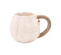 Coffee Cup Mug Pumpkin Shaped Country Living 430Ml White Ceramic Novelty 430Ml