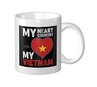 Coffee Cup My Heart My Country My Vietnam Ceramic Cups Personalised Kitchenware Ceramic Mug, for Hot Drinks, Birthday, Women, 330ml