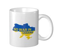 Coffee Cup No War in Ukraine Tea Cup Ceramic Cups Kitchenware Novelty Coloured Mug, for Tea, Office, Household, 330ml