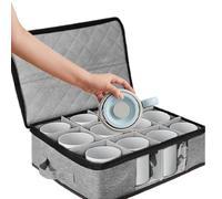 Coffee Cup Organizer - Stackable Storage Box with Zipper | Set of 2 × Ceramic Containers with Lid and Wooden Spoon - Storage Cubes for Cups, Tea, Sugar, Kitchen Decoration