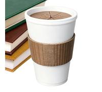 Coffee Cup Prank Toy - Spilled Liquid Illusion for Humorous Deceiving | High Gloss Realistic Resin Pool with Permanent Splash Logic & Non Staining Frame for Offices, Desks and Parties