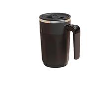Coffee Cup Self Stirring Coffee Mug Stir Mug Portable Mixing Automatic Stirring Cups for Milk Cocoa and Drinks Durable Travel Personalised Cup (Black, 14cm)