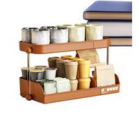 Coffee Cup Shelf | Durable Wooden Stand | Double Layer Cup Holder with Non-Slip Feet and Modern Design | Coffee Cup Organizer Rack for Home from Home Coffee Station