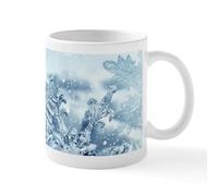 Coffee Cup Snowflake Crystals Durable Stoneware Coffee Mug Classic Cup for Anniversary Cafes Latte