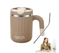 Coffee Cup Travel Mug, 480ml Stainless Steel Insulated Water Bottle, Reusable Thermal Coffee Cup with Leak-Proof Sliding Lid, Double Wall Insulation for Hot & Cold Drink