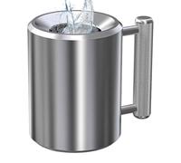 Coffee Cup with Dumbbells - Funny Frozen Coffee Cup | Stainless Steel Mug in the Shape of a Handlebar, a Heavy Anti - Heavy Metal Bottle and Ergonomic Sports, Training, Beer and Drinks