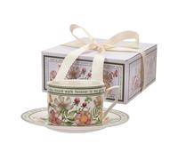 Coffee Cup With Saucer - 240ml Flower Coffee Mug | Ceramic Coffee Mass With Saucer Set, Cute Flower Mug, Cute And Ceramic Design And Set