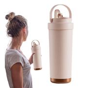 Coffee Cup With Straw | Water Bottle With Straw 750ml,Drinking Container With Ceramic Coating And Lid For Daily Use At Home Gym School Hospital Camping Car And Activities