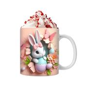 Coffee Cups - 350ml Cute Funny Leak Proof Cup Easter Tea Cup Ceramic Insulated Travel Mug Holiday Theme Home Bedroom