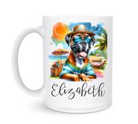 Coffee Cups Boxer Dog 330Ml Cups with Handle Porcelain Drinkware for Milk Cappuccino Syrup
