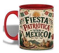 Coffee Cups Fiesta Patriotica Viva Mexico Mexican Drinking Cup Love's Day | 330ML mugs Funny Coffee Mug for Mom Tea Office