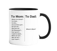 Coffee Cups For Parents - Funny Parents Mug, Coffee Mugs From Mom To Mom Dad | Aesthetic Coffee Mug, Christmas Glass Ornament For Mother's Day, Use On Kings