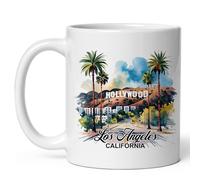 Coffee Cups Hollywood Los Angeles California 330Ml Drinkware Unique Classic Cups for Kitchen Cappuccino Café