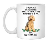Coffee Cups Labradoodle Golden Roses are Red Violets are Blue 330Ml Cups Funny Classic Tea Mug for Hot Chocolate Cappuccino Milk