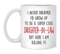 Coffee Cups Never Dreamed I'd Grow Up to Be A Cool Daugh-TER-in-Law But Here I Am Killing It 330Ml Mugs Ceramic with Handle Drinkware for Milk Syrup Kitchen