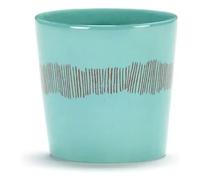 Serax Ottolenghi Feast coffee cup 25 cl 4-pack Azure stripes-red