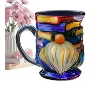 Coffee Cups - Painted Dwarf Book Vessel | Resin Fantasy Reading Theme | Inner Liner Included Birthday Holiday Present Fairy Tale Lover Decor