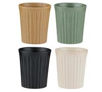 Coffee Cups Stoneware Set of 4 Tea Cup Without Handle Modern Drinking Tumbler for Latte Cappuccino Indian Chai Hot Cold Drinks Multicolour Matte Finish, Dishwasher& Microwave Safe, 150ml