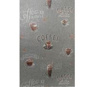 Coffee Cups Wallpaper - Grey Brown Beans Cafe Kitchen - Sketched Modern Contemporary - Paste The Wall Vinyl