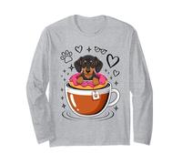 Coffee Dachshund Donut Doxie Long Sleeve T-Shirt