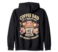 Coffee Dad Like a Regular Dad But Brewed Stronger Zip Hoodie