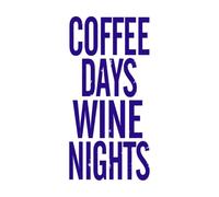 Coffee Days Wine Nights Day and Night Drinks Lettering Decals 54.4x111cm Tattoo Culture DarkBlue