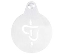Coffee Decorating Stencil Latte Art Stencils Stainless Steel Coffee Cappuccino Template Mold Premium Durable Heart Arrow Design for Baristas and Coffee Lovers Silver 4.13x0.04