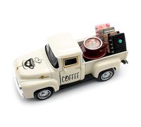 Coffee Decoration, Vintage Metal Truck with Mini Books and Coffee Sign for Coffee Corner, Kitchen Coffee Decoration for Table, Vintage Car Windowsill Decoration for Cafe, Dining Room, Living Room