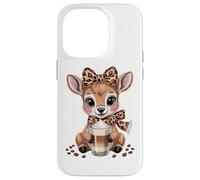 Coffee Deer With Latte For Cute Lovers Case for iPhone 14 Pro