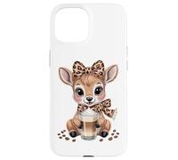 Coffee Deer With Latte For Cute Lovers Case for iPhone 15