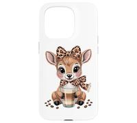 Coffee Deer With Latte For Cute Lovers Case for iPhone 15 Pro