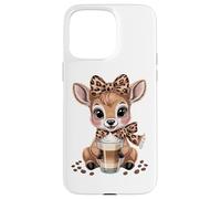 Coffee Deer With Latte For Cute Lovers Case for iPhone 15 Pro Max