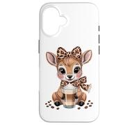 Coffee Deer With Latte For Cute Lovers Case for iPhone 16