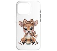 Coffee Deer With Latte For Cute Lovers Case for iPhone 16 Pro