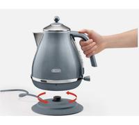 Coffee De'Longhi Jug Kettle Ice Blue Icona Metallics Anti Scale Filter 1.7L Coffee Blue